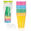 True Neon Kit, Beer Multicolor Set of 24 Cups and 4 Ping Pong Balls, Set of 1, Assorted