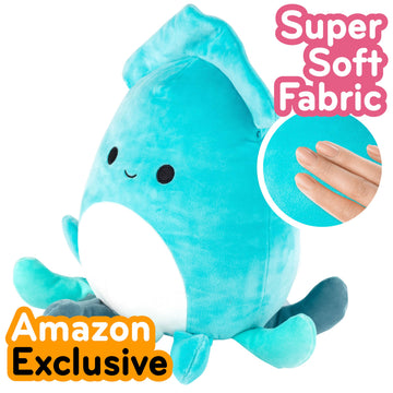 Squishmallows 10-Inch 2-Pack Blue Boy Plush Gift Set - Official Jazwares Capybara & Squid Stuffed Animals Soft Kids & Boys Gift Set - Collectible