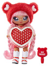MGA Entertainment Na Na Na Surprise Valentina Moore - Red Teddy Bear-Inspired 7.5" Fashion Doll with Pink Hair, Heart-Shaped Dress and Brush
