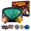 Point Games Poker Deluxe Dice Set - Fast Strategy Tabletop Game for Kids & Adults, Includes Rolling Tray, 5 Dice, 36 Challenge Cards & 114 Chips, Ages