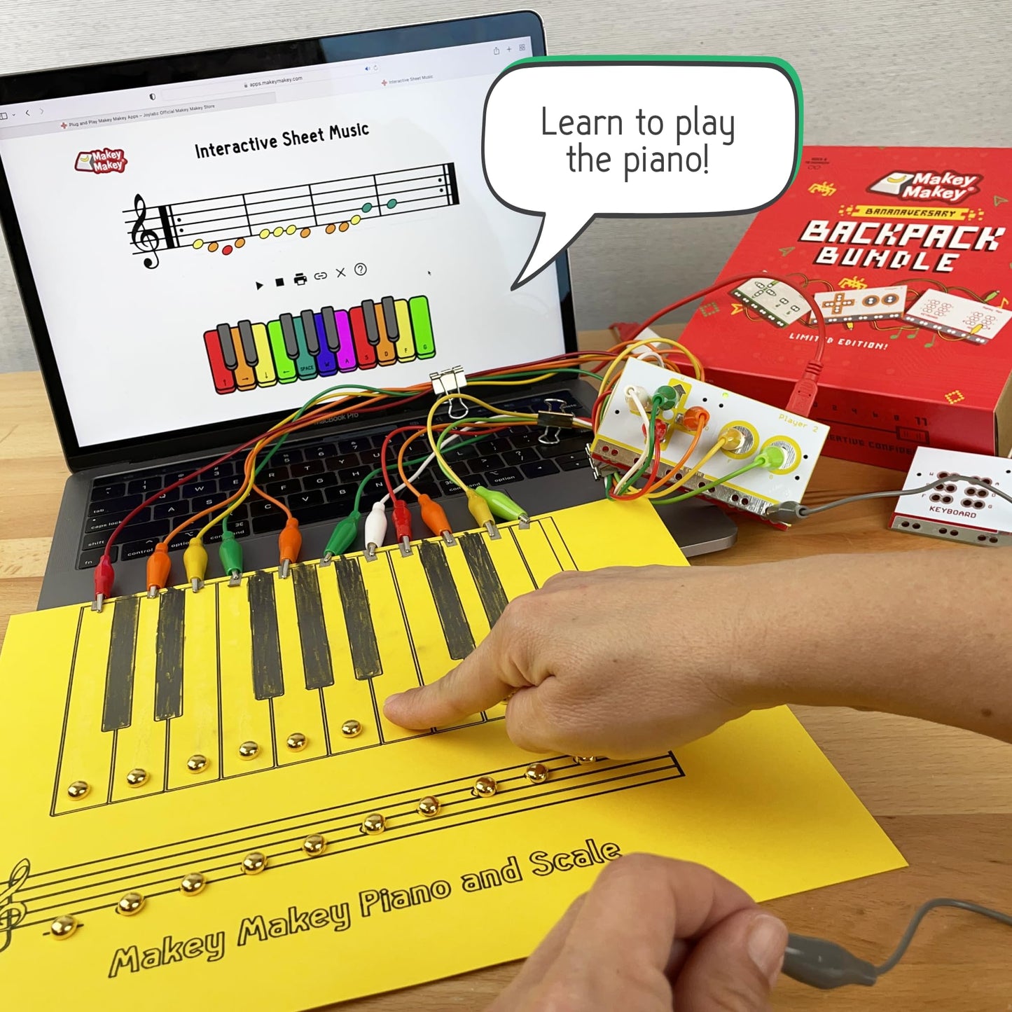 Makey Makey Backpack Bundle - Expansion Pack for Makey Makey Classic - Add More Inputs & Creativity to Your Inventions (Makey Makey Classic Required