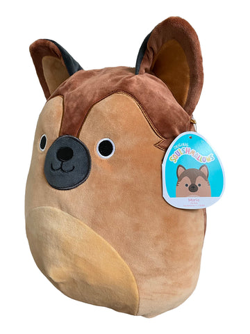 KellyToy Squishmallow 12” Mario The German Shepard Puppy Dog Plush Pillow