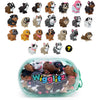 Wigglitz Puppies 25 Pack with Storage Pouch-25 Collectible Wiggly Fidget Toys - Award-Winning, Plant-Based, Made in USA - Puppies Series Characters