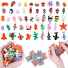 Lufstd 50 Pcs Mini 3D Printed Animals Bulk, Individually Wrapped