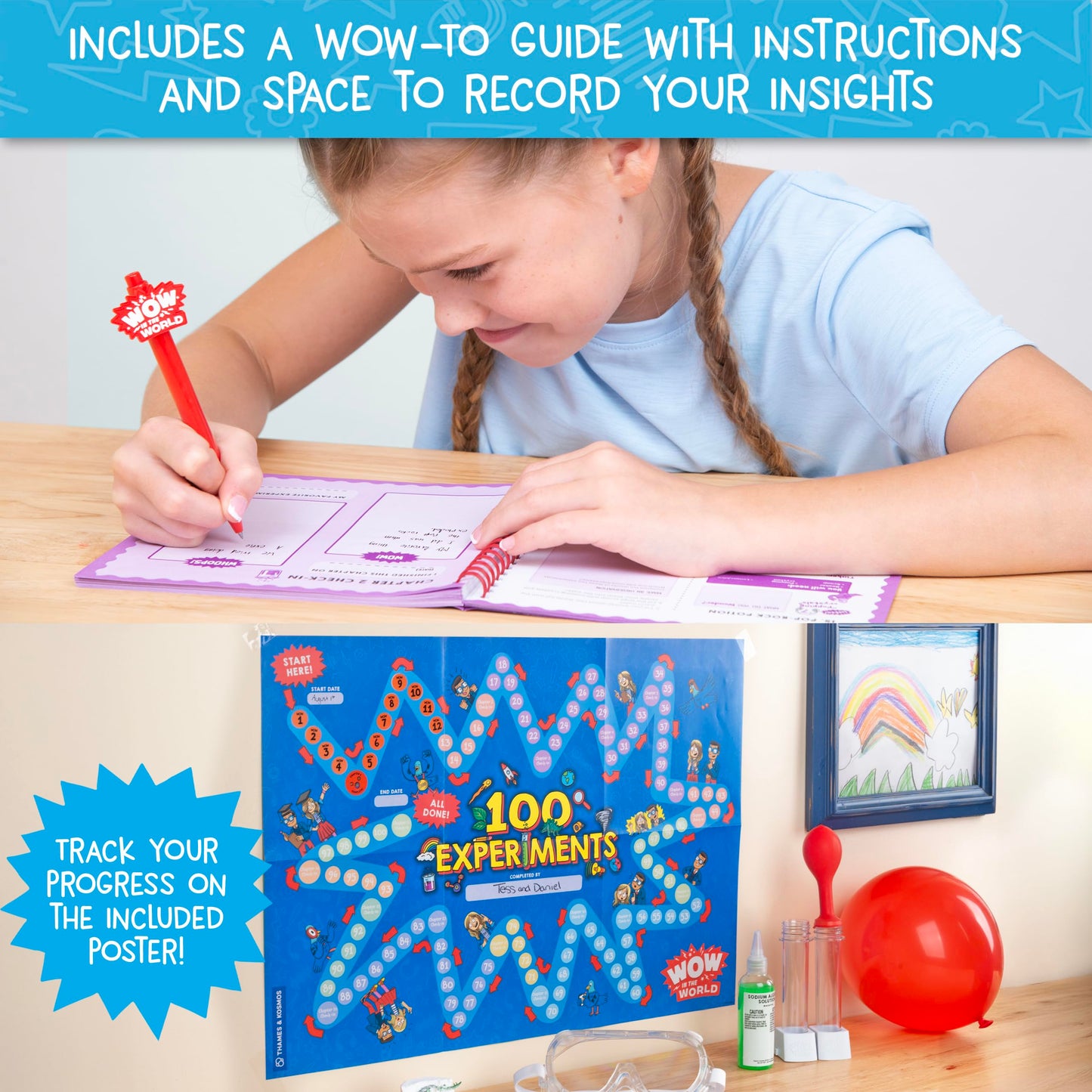 Wow in The World 100 Experiments That Wow Science Kit by Thames & Kosmos, Over 60 Tools & Materials, Unique Chemistry, Physics, Biology & Earth
