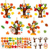 25 Pack Tree of Thanksful Make Your Own Thanksgiving Tree Hanging Ornament Fall Thanksgiving Craft Kit for Kids Leaves Sticker Thankful Art Project