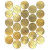 Traditional Gold Twin Hearts Round Metallic Sticker Seals Wedding Party Supply, Paper, 1", Pack of 25