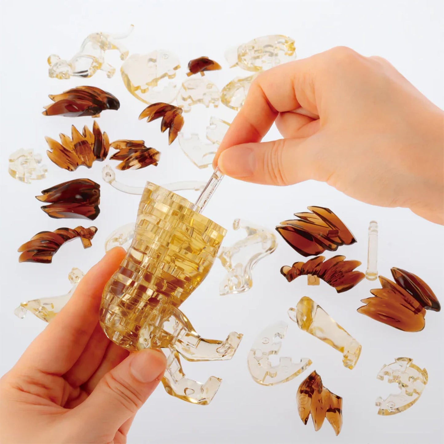 Lion & Baby Crystal 3D Puzzle, 55-Pc Brain Teaser, Ages 12+