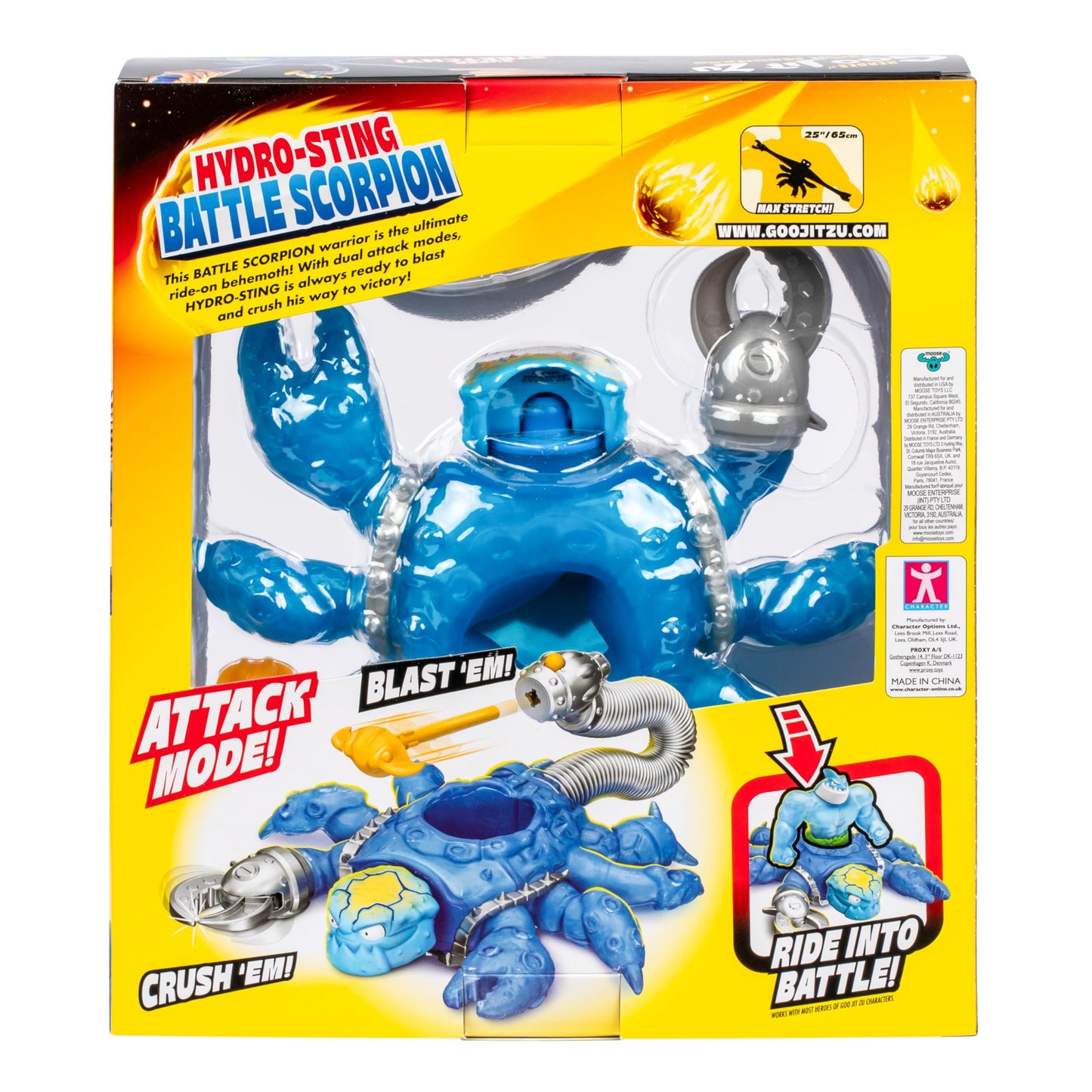 Hydro-Sting Battle Scorpion With 2 Attack Modes - Crushing Claw And Pop-Tube Stinger Tail Hydro Blast, Stretches 3 Times Its Size, Switches Between