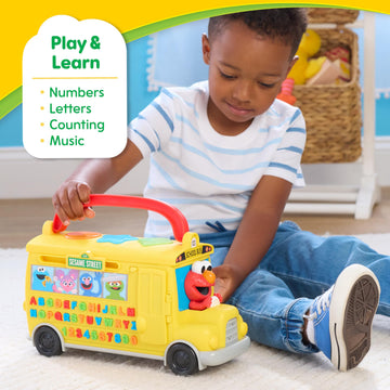 Sesame Street Elmo's Learn & Go School Bus Interactive Toy with Lights