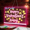 Led Drawing Board,Valentines Day Gifts for Him Her,13.7"X10"4 Modes&7 Colors LED Note Board,Acrylic Dry Erase Board,Light Up Drawing Board