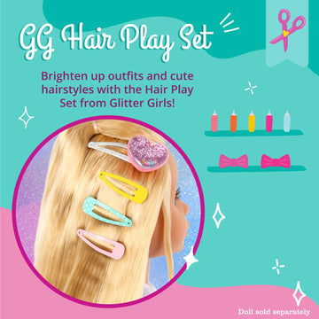 Glitter Girls - 14-Inch Doll Accessories - Hair Play Set - Hair Styling Accessories - 3+ Years