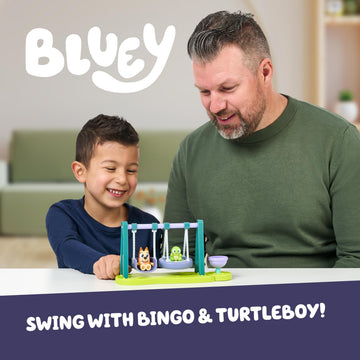 Bluey Turtleboy Backyard Playground Set - Includes Bingo & Turtleboy Figures - Playground Set for Backyards Involving Imaginative Play