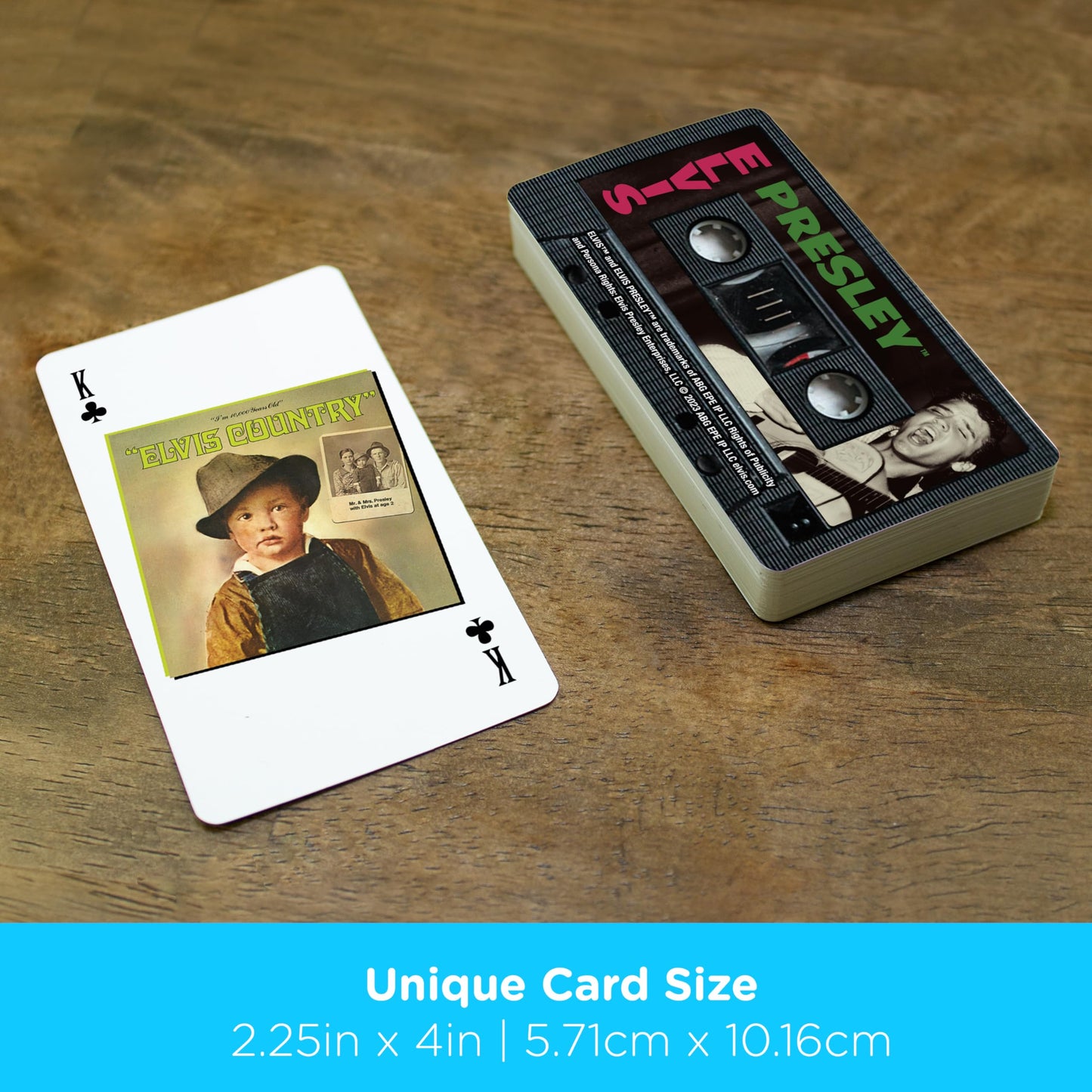 Aquarius Elvis Presley Premium Cassette Playing Cards -Elvis Presley Themed Deck of Cards for Your Favorite Card Games - Officially Licensed Elvis