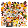 HUADELAIMA 200 Piece Dollhouse Miniature Food Pretend Fast Food Toy Set Burger Fries Milk Cake Egg Bread Pizza Coffee etc Doll Food Kitchen
