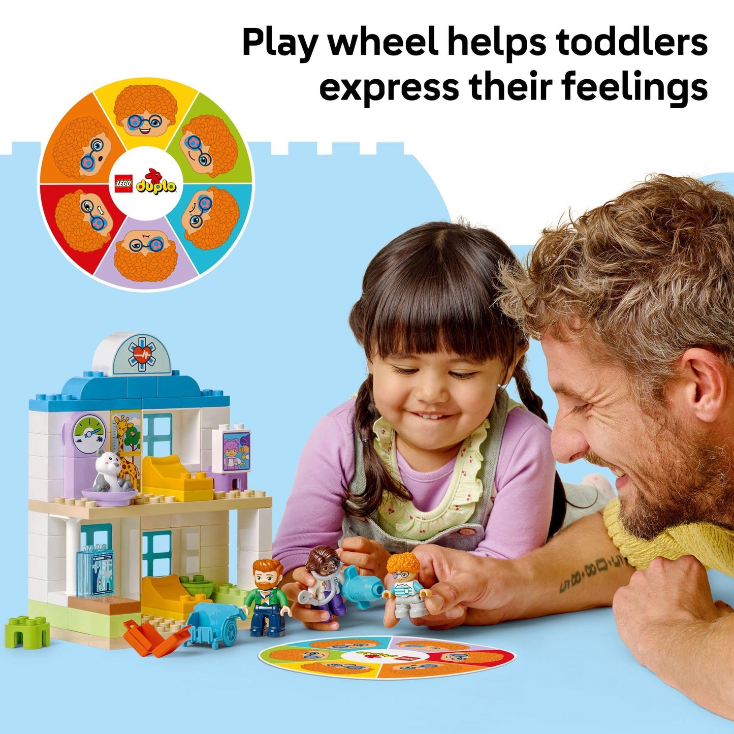 LEGO DUPLO Town First Time Visit with The Doctor Office Building Toy Playset - Preschool Learning and Educational Toy for Toddlers, Boys and Girls,