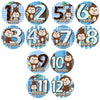 Baby Monthly Milestone Stickers, Baby Milestone Sticker, Monthly Age Month Stickers, Baby Boys Stickers, Newborn Boy Month Stickers for Little Boy