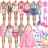ZTWEDEN 90Pcs Doll Clothes and Accessories for 11.5 Inch Girl Dolls Set Contain 10 Different Handmade Party Grown Outfits, 1 Handmade Wedding Dress, 1