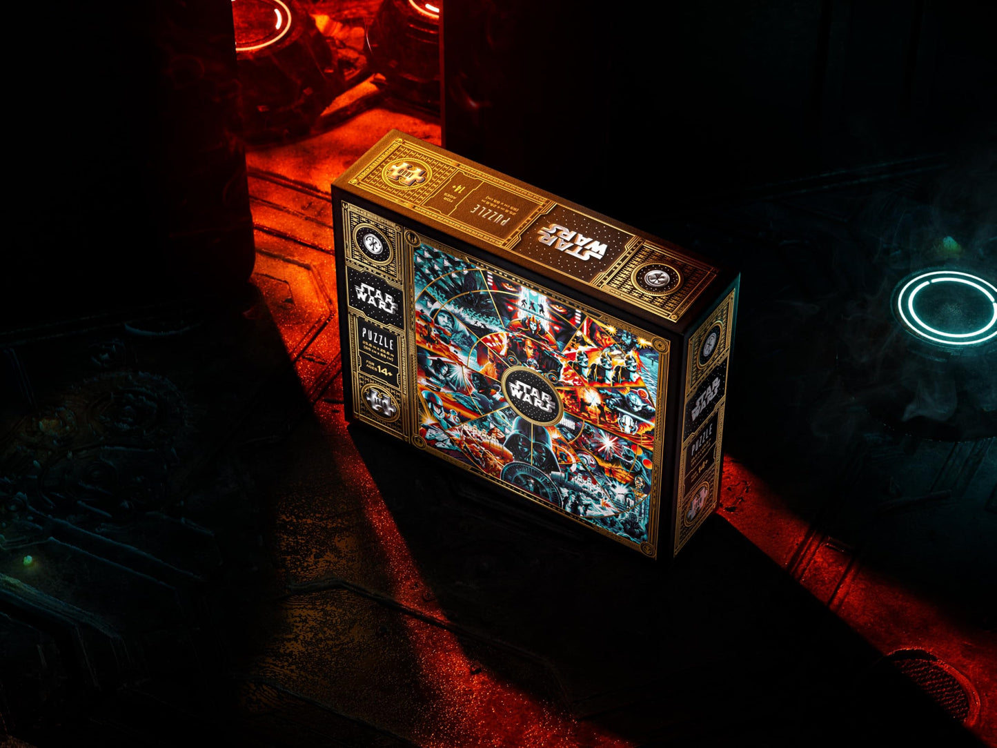 theory11 Star Wars Jigsaw Puzzle - 1,000 Pieces with Gold Foil Accents, Official Lucasfilm Collectible with Carrying Pouch