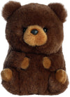 Aurora® Round Rolly Pet™ Brambles Brown Bear™ Stuffed Animal - Adorable Companions - On-The-Go Fun - Brown 5 Inches