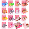 FUN LITTLE TOYS Valentine’s Day Cards for Kids Classroom, 28 Pack Mini Plush Animals with Valentine Cards, Valentines Gifts for Student Exchange