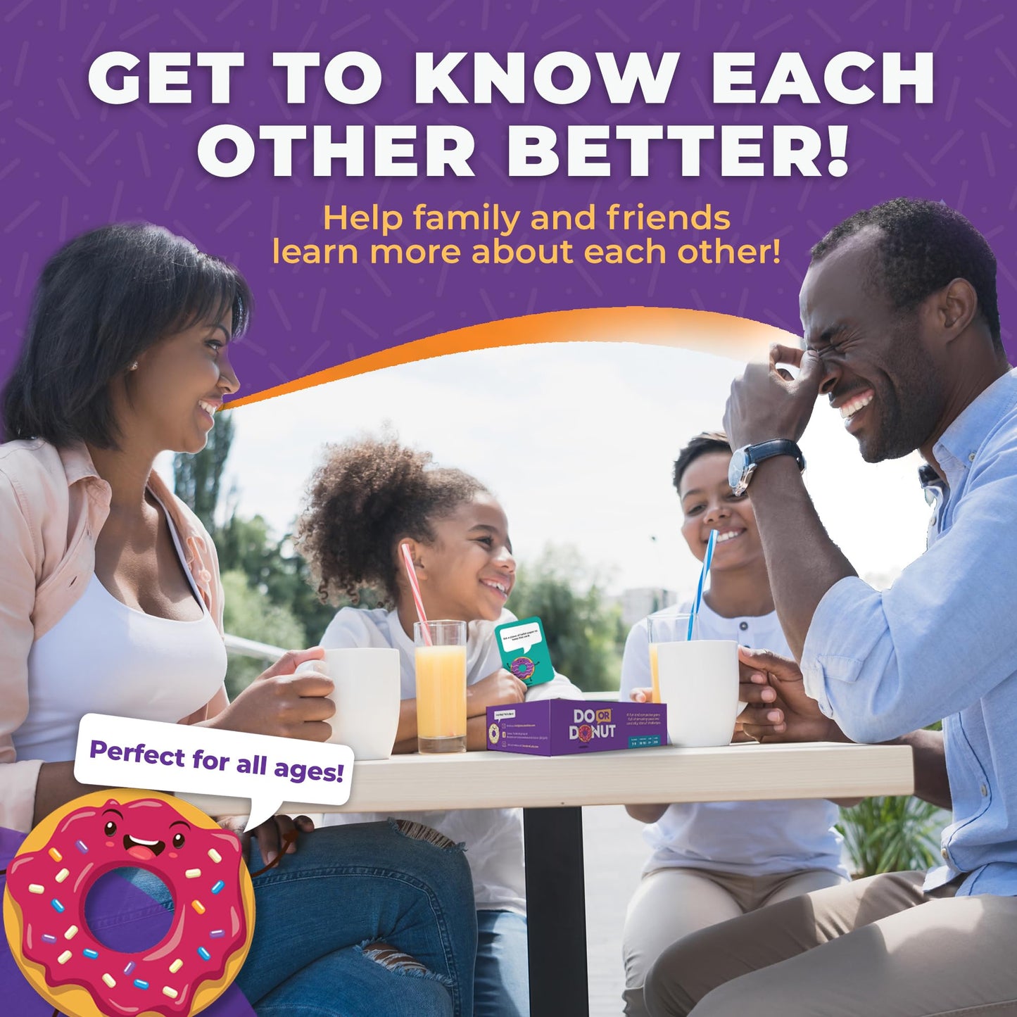 Do or Donut Card Game - Exciting Family & Couples Game Night Challenge, Fun Game for Family Gatherings, Parties, Classrooms, Kids & Adults - 3-8