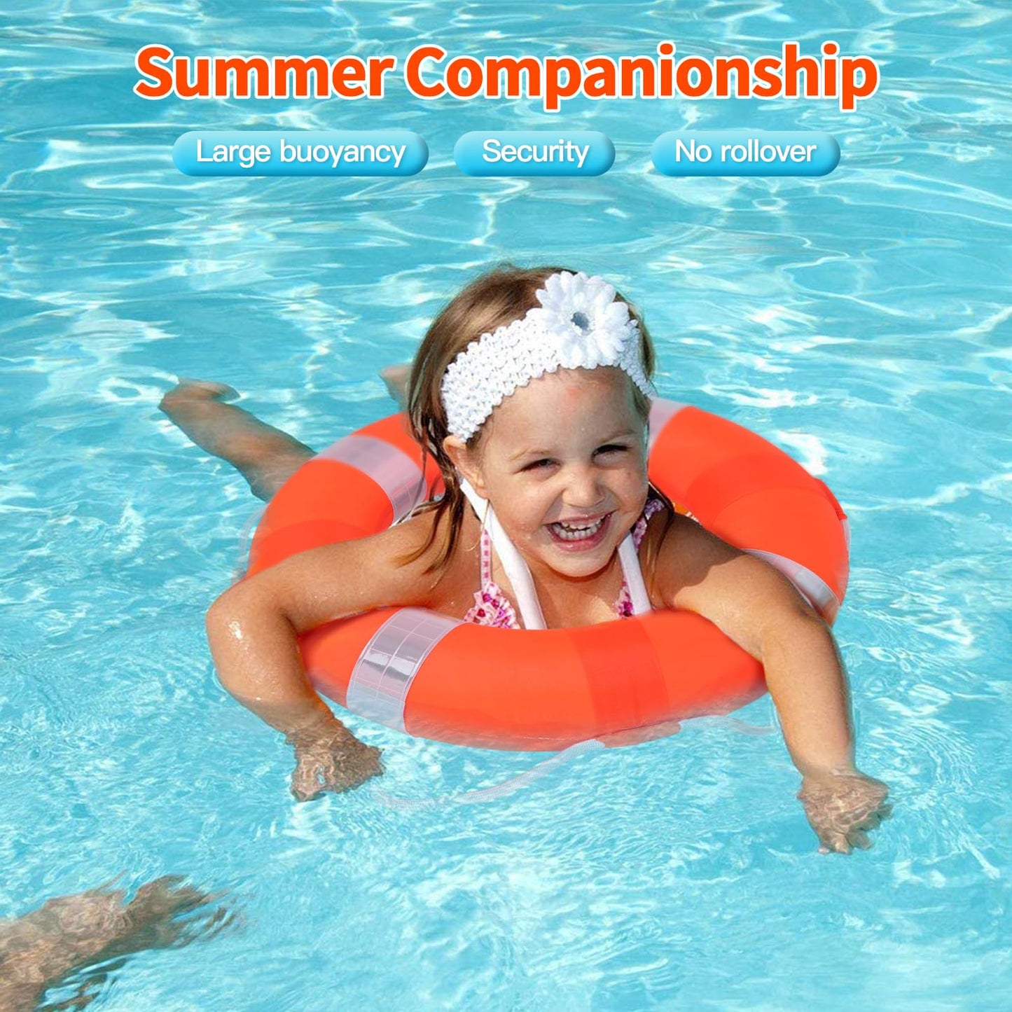20 Inch / 50cm Pool Safety Life Preserver Throw Ring Buoy