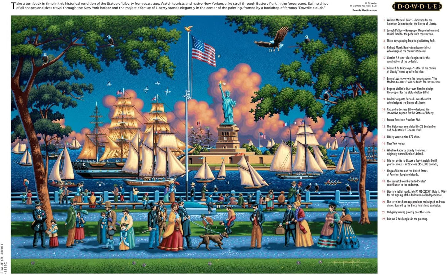 Buffalo Games - Eric Dowdle Statue of Liberty - 300 Piece Puzzle for Adults