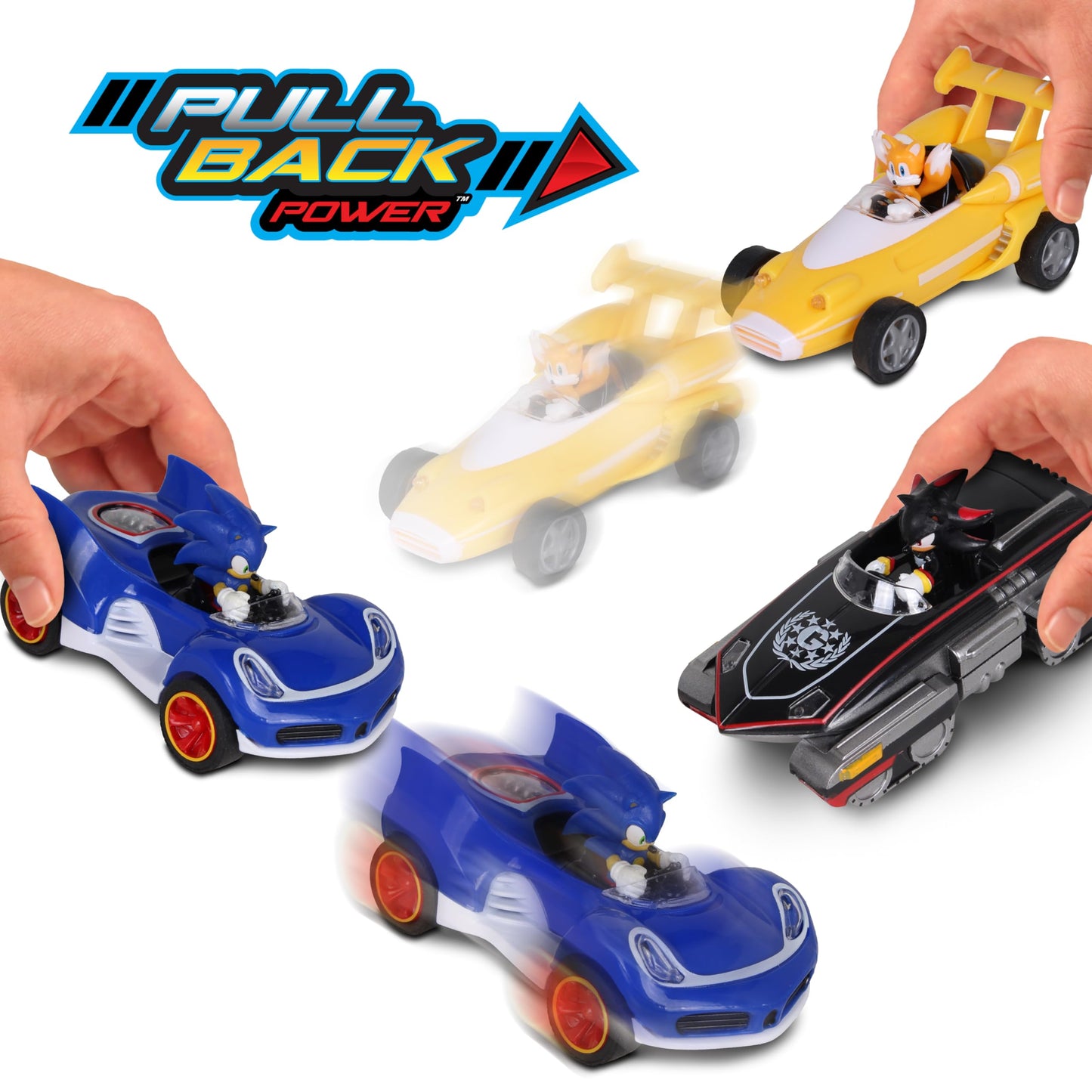 Sonic, Shadow and Tails Pullback (3-Pack) - Sonic & All-Stars Racing Transformed