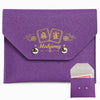 PU Leather Mahjong Card Sleeve Holder, 7x5.5 Inch Magnetic Closure?Purple?