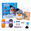 Bubbly Crochet Mr. Tux the Penguin Crochet Kit for Beginners - DIY Penguin Plush with Customizable Eyes & Hat, Step-by-Step Video Tutorials