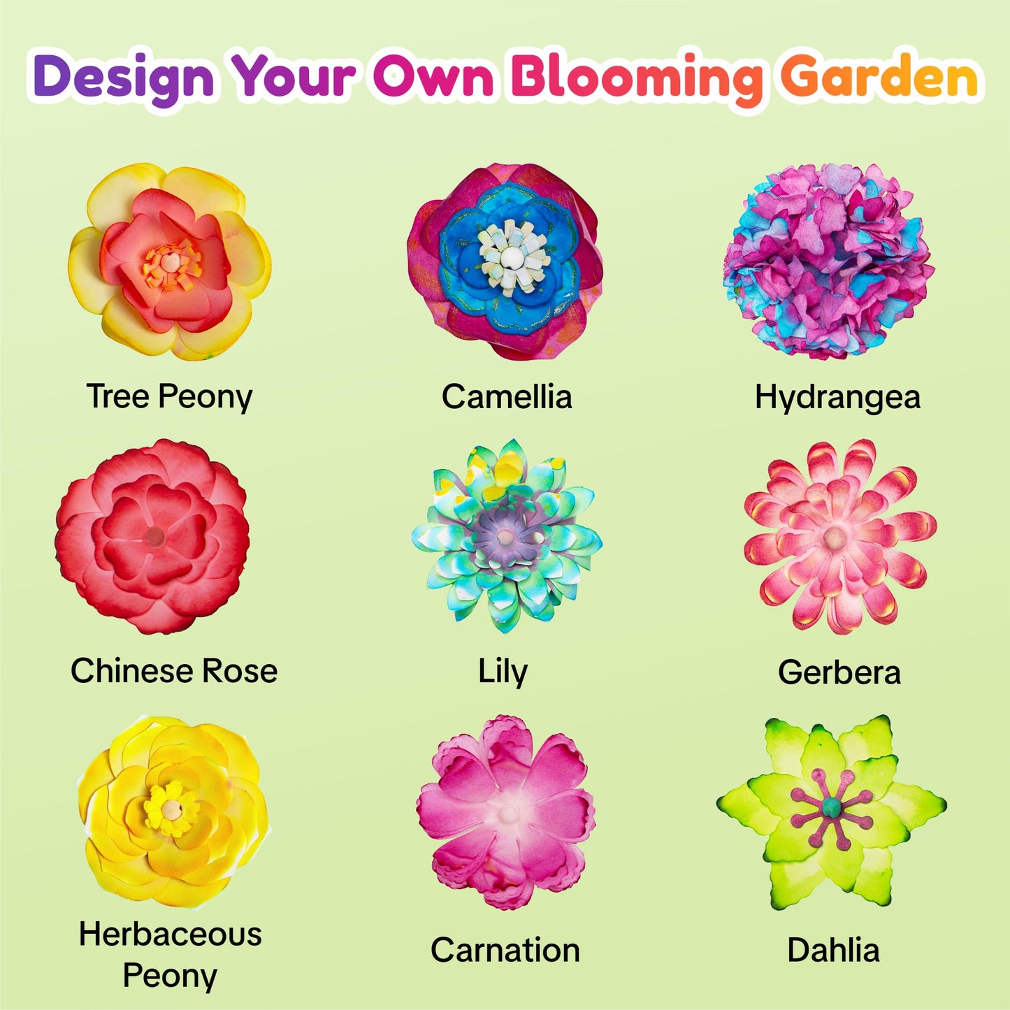 Kiditos Magic Flower Craft Kit for Girls, DIY Color Changing Flower Bouquet Craft & Science Kit, Arts & Crafts STEM Toy, Creative Birthday Gift