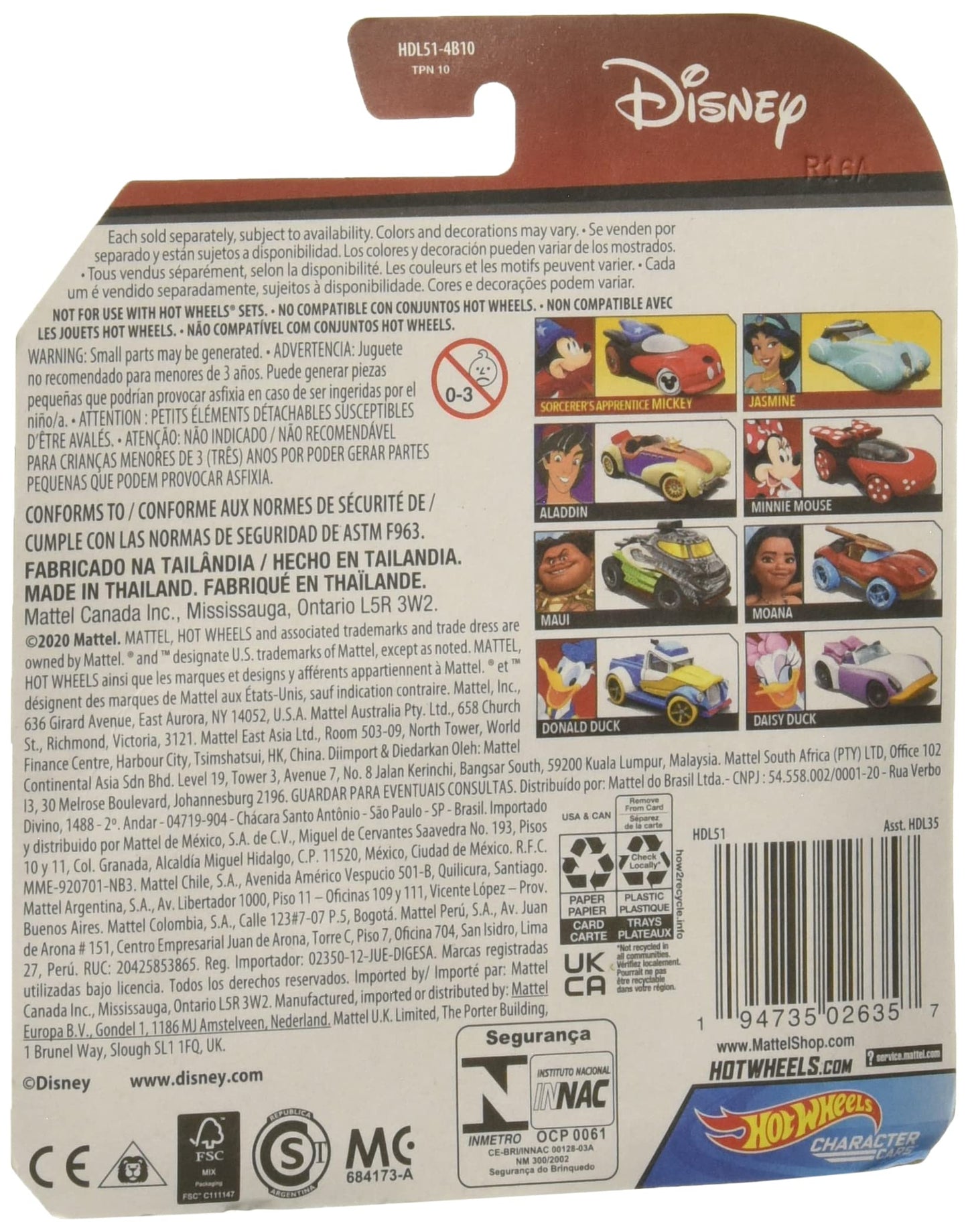 Hot Wheels Character Cars Daisy Toy Vehicle for Ages 3 and Up