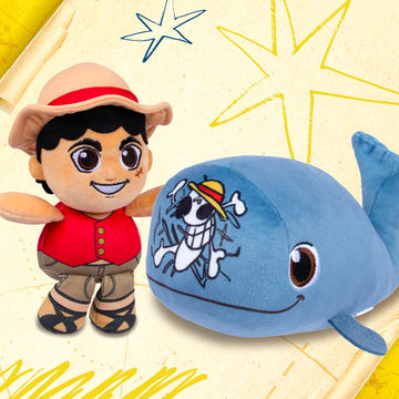 One Piece Single Plush Luffy, 8" (20 cm), Soft and Cuddly, Perfect for Snuggling, Displaying, or Collecting. 6 to Collect