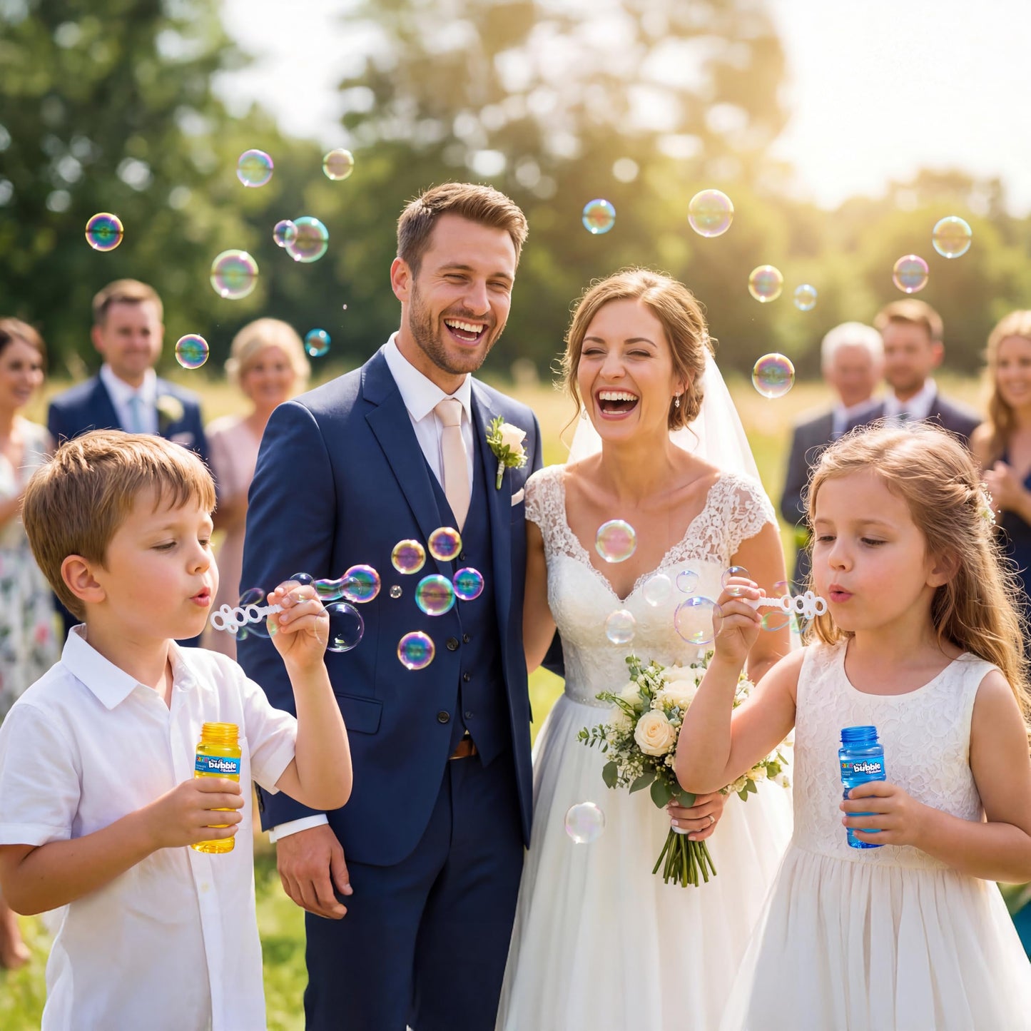 JOYIN Bubble Bottles 6 PCS (4oz Solution), Bubbles for Toddlers, Blow Bubbles Solution Wand Bulk for Party Favors for Kids, Toddler Summer Outdoor