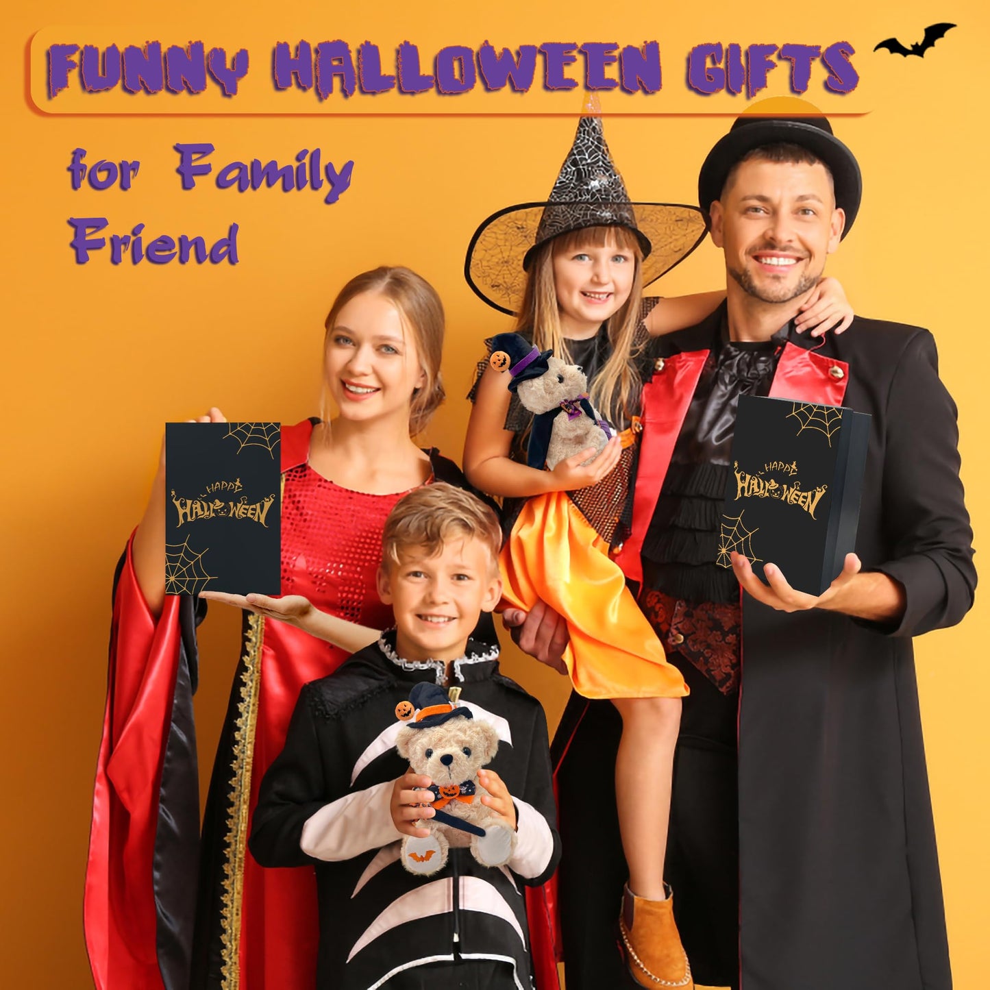 SHSEEN Halloween Wizard Teddy Bear Plush, 8 Inch Gift Box