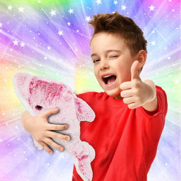 DolliBu Pink Dolphin Super Soft Stuffed Animal, Cute Realistic Stuffed Animals for Girls. Boys and Adults Animal Gifts, Kids Ocean Life Nursery Décor