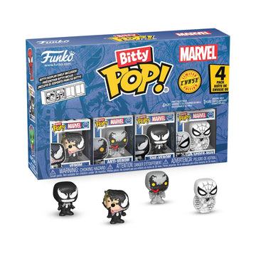 Funko Pop! Bitty: Spider-Man - Venom, Anti-Venom, She-Venom, and Mystery Chase Figure - 0.9 Inch (2.2 Cm) - Marvel Comics Collectable - Stackable