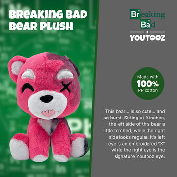 Youtooz Pink Bear Plush 9", Super Soft Collectible Toy from the Breaking Bad Series, PP-Cotton Stuffed Plush for Fans and Collectors