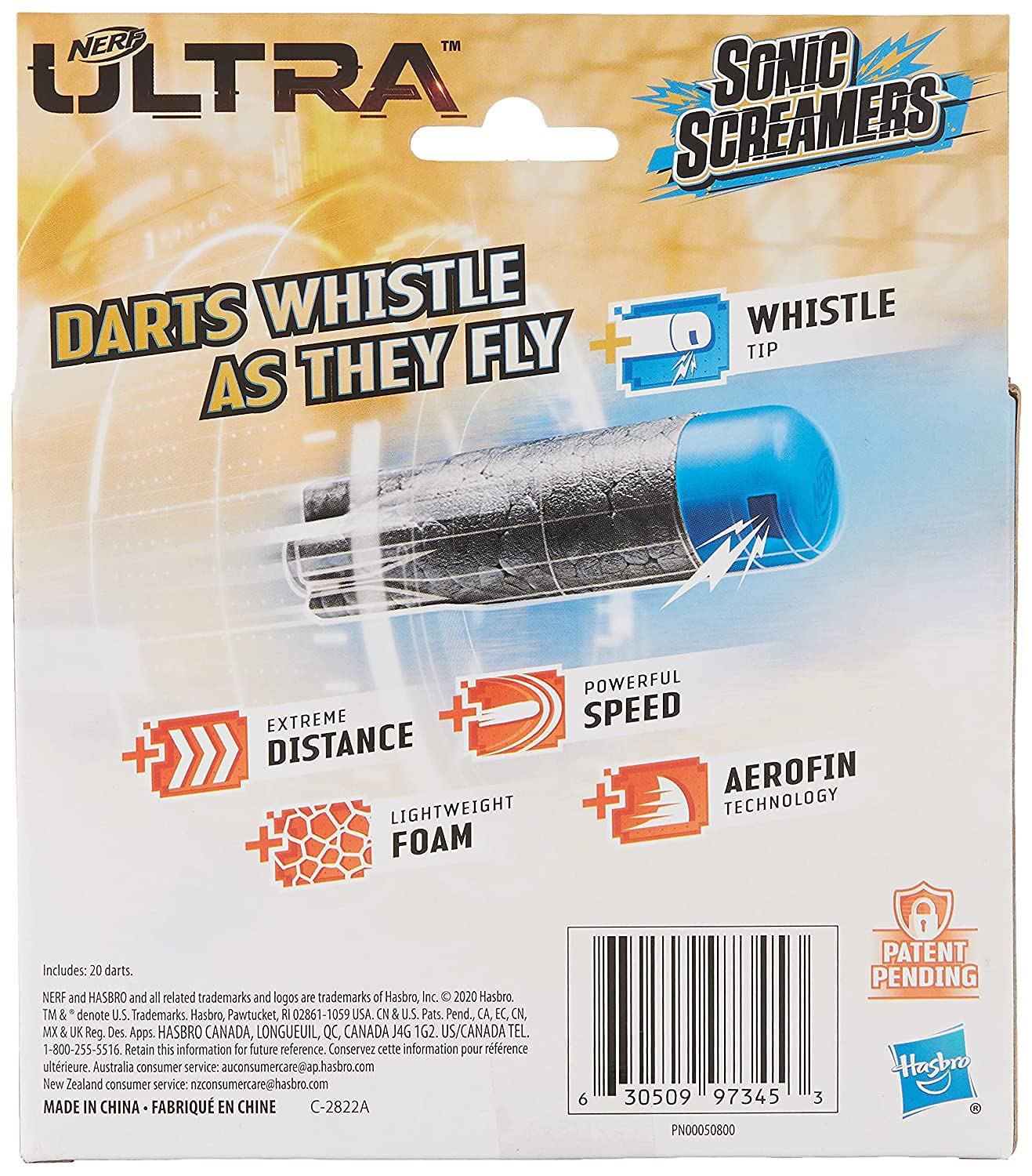 NF Nerf Ultra Sonic Screamers 20-Dart Refill Pack