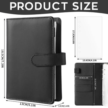 100 Pocket Currency Album - 7 × 4 inch Portable Banknotes Holder with Artificial Leather Cover Money Sleeves Storage Book for Bills Documents Tickets
