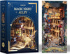 ROCOXIA DIY Book Nook Kit, DIY Miniature Booknook, Book Nook Shelf Insert, Gift for Birthday Thanksgiving Day Christmas (Magic Night Alley)
