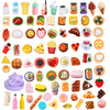 80 Pcs Mini Food Miniature Dollhouse Accessories - 1:12 Scale Small Doll Food Decor Mini Kitchen Set & Tiny Things Toys