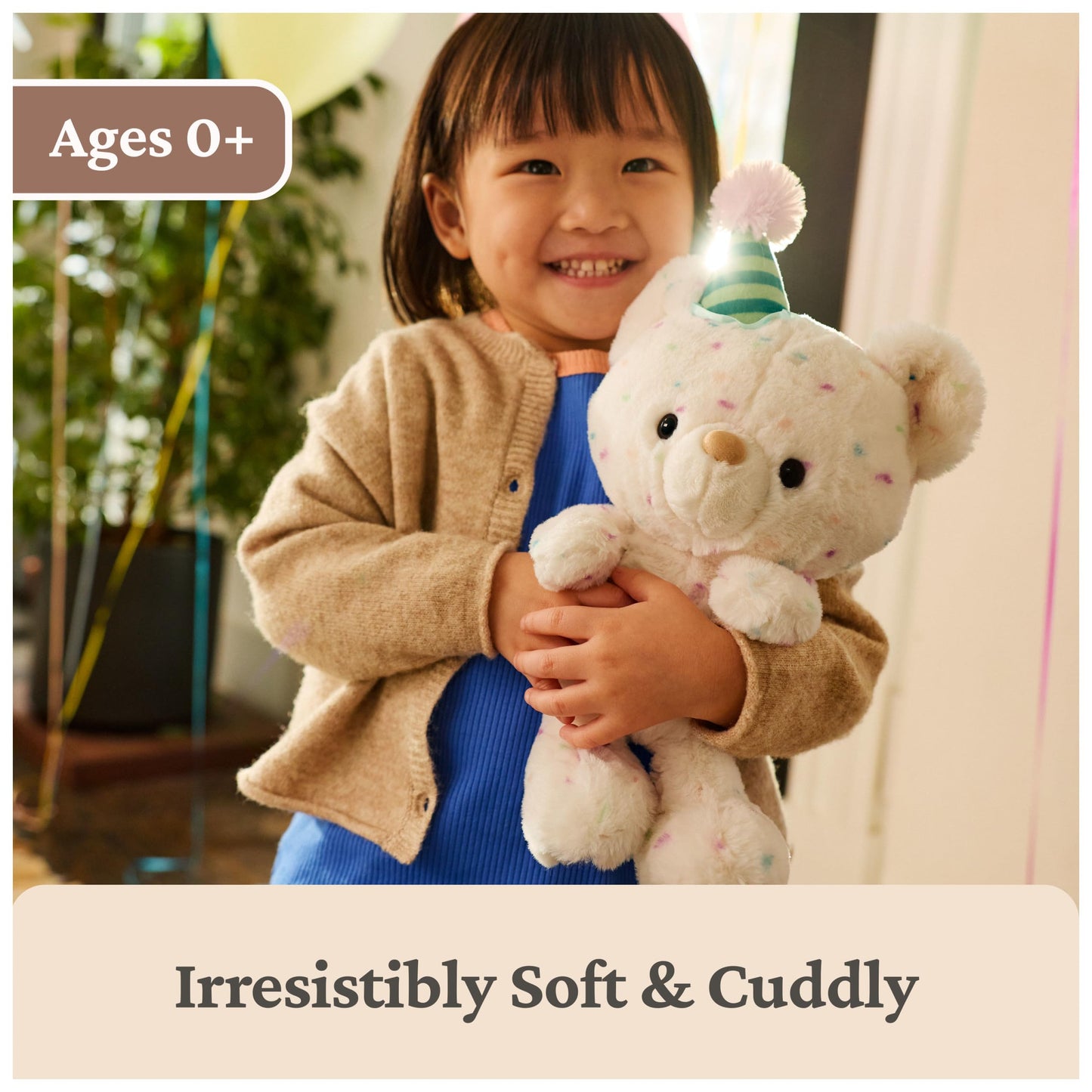 GUND Birthday Kai 10-Inch Teddy Bear Stuffed Animal with Birthday Hat