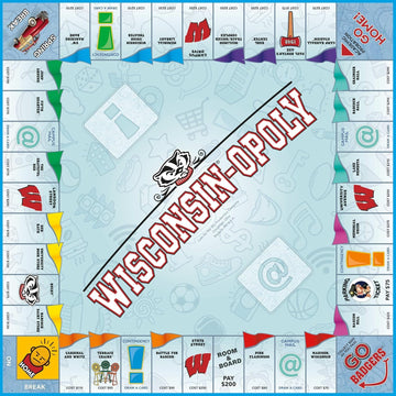 Late for the Sky Wisconsinopoly Board Game - University of Wisconsin Madison Theme, 2-6 Players, Family Strategy Party Game, Alumni and Student Gift