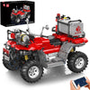 Mould King Fire Truck ATV Building Set, 2100+ Pcs RC/APP Control All-Terrain Vehicle Building Blocks Kits That Run with Equipment Model, Collectible