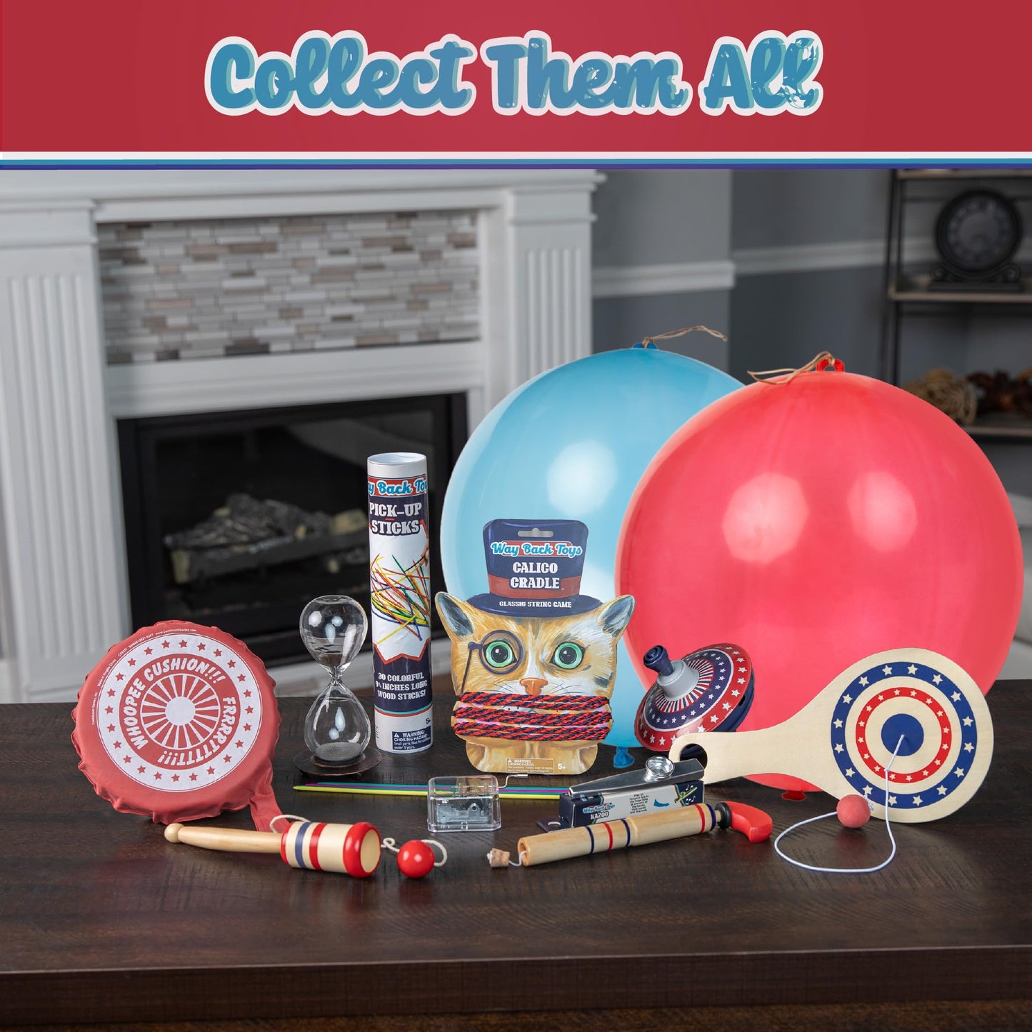 Continuum Games Way Back Toys Wooden Ball Catch, Game of Steady Hands and Skill, Novelty Family Fun Game for Ages 5 and up