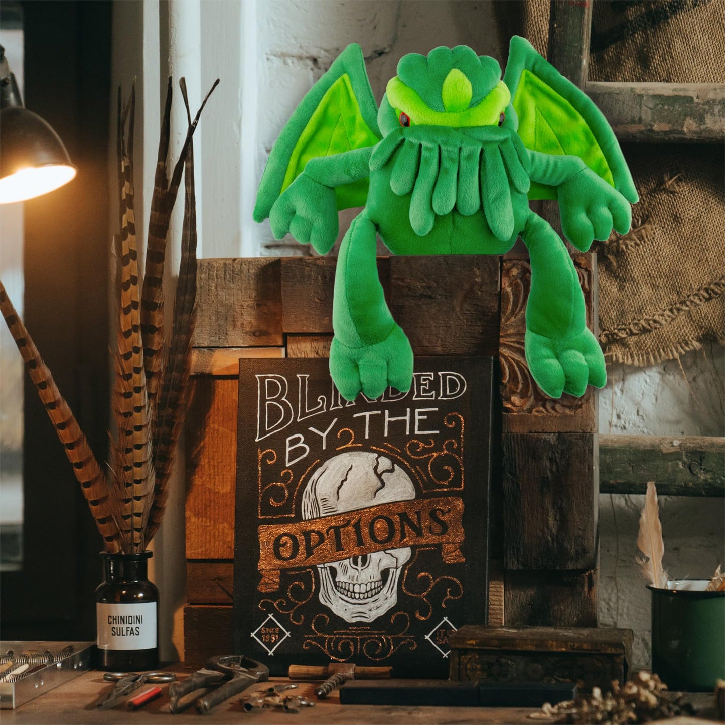Toy Vault Cthulhu Plush, 12-Inch; Stuffed Horror Toy Based on H.P. Lovecraft's Weird Fiction, Medium Size