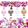 TINYFUTURE 18 Sets DIY Valentine's Day Foam Wreath Crafts Kits Decorations Self Adhesive Heart Sticker Love Heart Letter Shiny Sticker for Kids Party