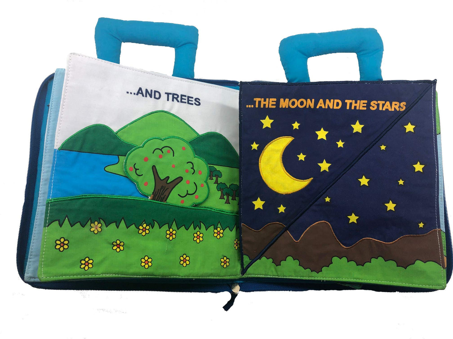 Pockets of Learning in The Beginning Quiet Book Explore The Story of Creation | Fabric Activity Busy Book for Toddlers and Children | Educational